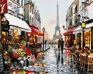 Набір для алмазної мозаїки "Паризька вулиця" 40х50см SP017