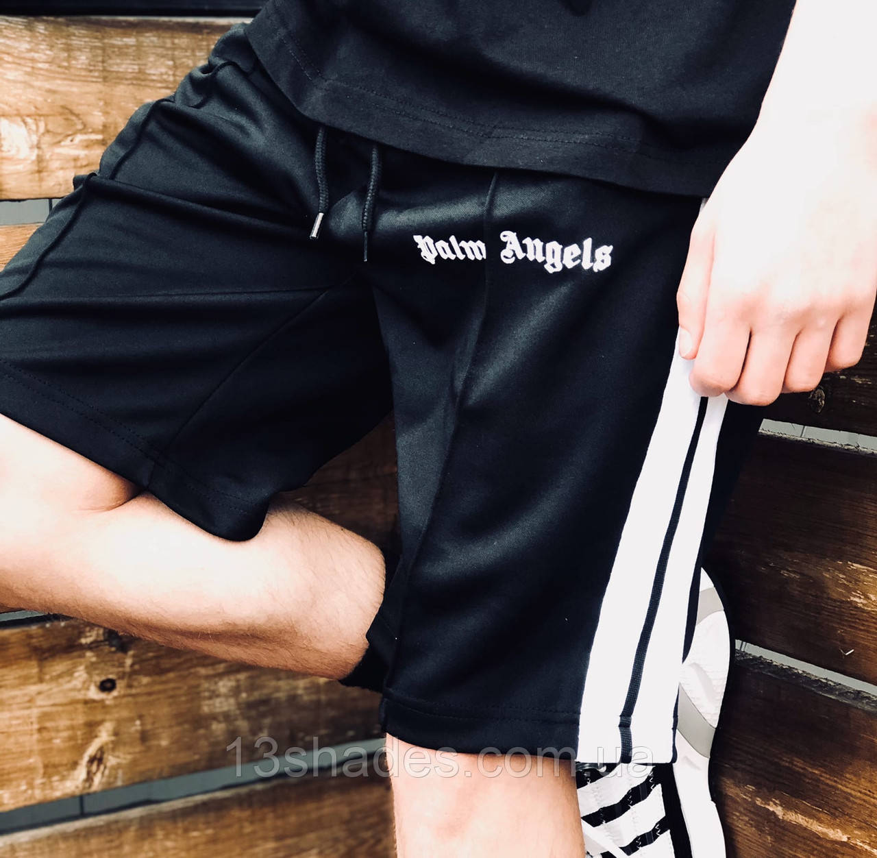 Шорти чоловічі хайпові Palm Angels Палм Енджелс бавовна чорний Київ