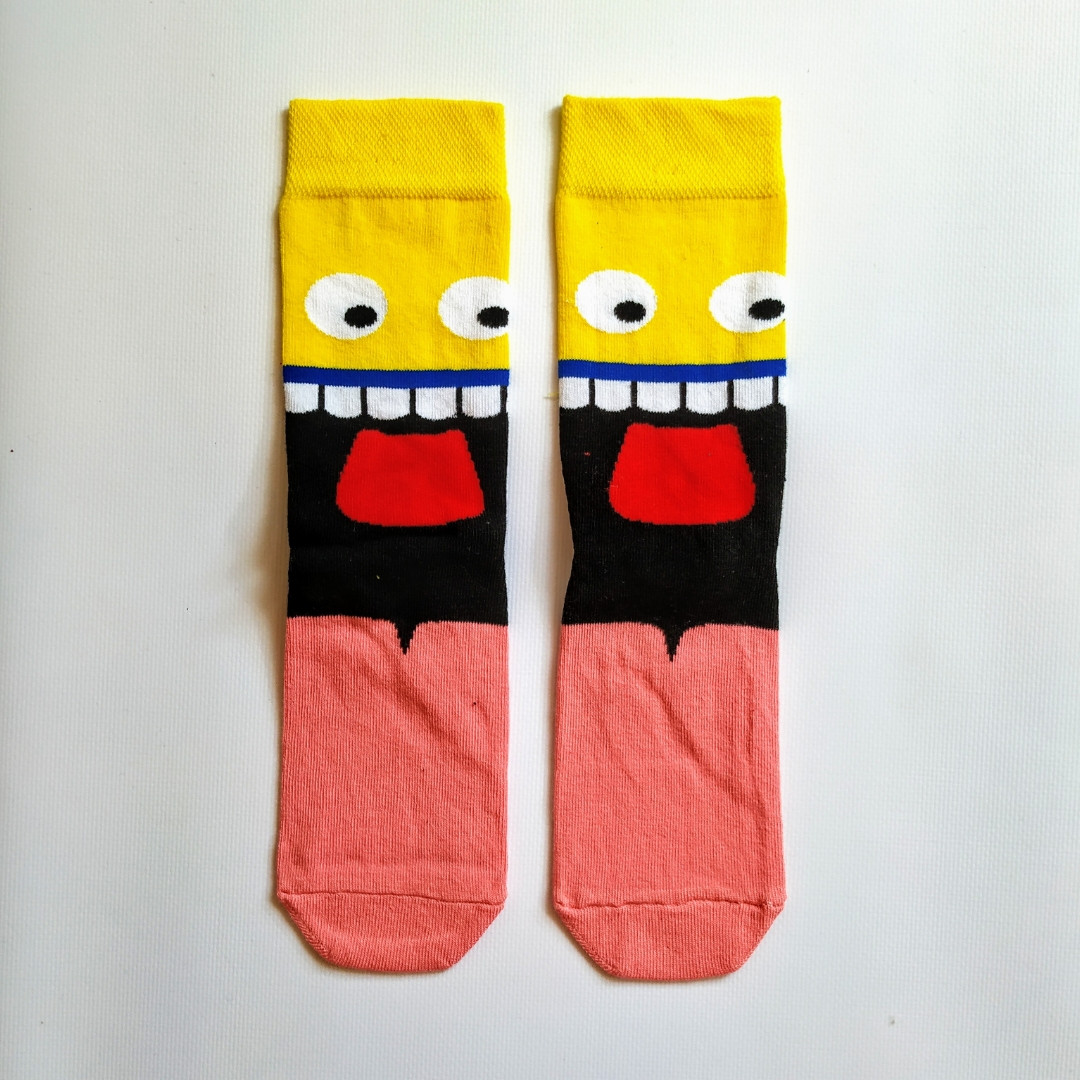 Шкарпетки високі з принтом Мега смайл