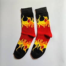 Шкарпетки високі з принтом Полум'я розмір 37-43