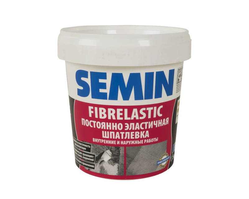 Еластична шпаклівка SEMIN FIBRELASTIC ремонтна 1,5 кг - фото 1 - id-p1177491447