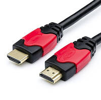 HDMI - HDMI кабель 1,0м ATCOM Ultra High Speed Full HD/4K/3D v1.4 Red/Gold блистер (14942)