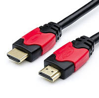 HDMI - HDMI кабель 2,0м ATCOM Ultra High Speed Full HD/4K/3D v1.4 Red/Gold, блистер (14943)