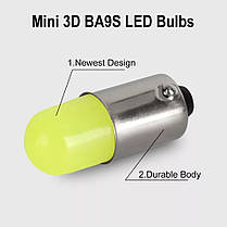 Світлодіодна лампа BA9S 3D LED 6000К T4W 12В 0,5 W, фото 2
