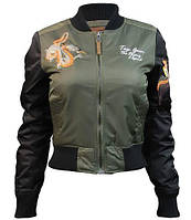 Оригинальный женский бомбер Miss Top Gun The Flying Legend Jacket TGJ1678 (Olive) TGJ1678 Оригинальный женский бомбер Miss Top Gun The Flying Legend Jacket TGJ1678 (Olive)