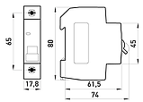 Модульний автоматичний вимикач e.mcb.stand.45.1.B16, 1р, 16А, В, 4,5 кА, фото 2