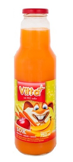 Сік дитячий Vitta Plus морква, яблуко, банан 750 мл Польща