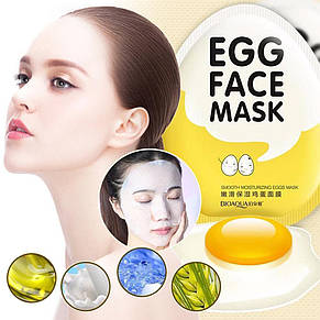 Тканинна маска Bioaqua з екстрактом яєчного білка і лецитином жовтка Egg Face Mask, фото 2