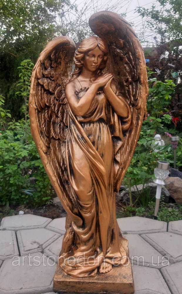 Скульптури ангелів з бетону. Скульптура Ангел №211 бетон 80 см бронза