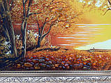 Картина з бурштину Осінь 80*60 см, фото 3