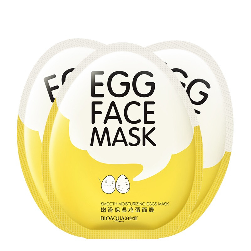 Тканинна маска Bioaqua з екстрактом яєчного білка і лецитином жовтка Egg Face Mask
