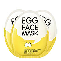 Тканинна маска Bioaqua з екстрактом яєчного білка і лецитином жовтка Egg Face Mask