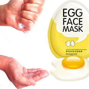 Тканинна маска Bioaqua з екстрактом яєчного білка і лецитином жовтка Egg Face Mask, фото 2