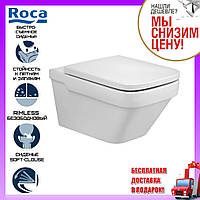 Подвесной безободковый унитаз Roca Dama-N A34678L000 с сидением с крышкой Slim Soft-Close