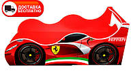 Кровать машинка серия Драйв D 012 Ferrari (Феррари) красная для детей и подростков