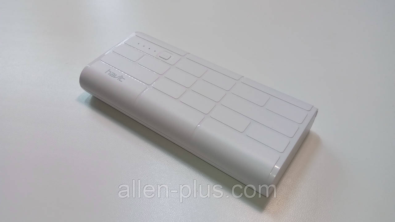 Power Bank HAVIT HV-H542, 10000 mAh, white, 2,1А (Повербанк, РЕАЛЬНАЯ ЕМКОСТЬ!)