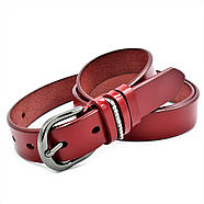 Жіночий шкіряний ремінь Weatro Червоний nwzh-30k-76, фото 2