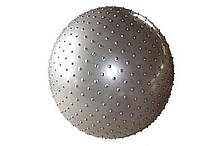 М'яч для фітнесу Фітбол масажний 65см великий, якісний. колір сірий