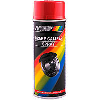Краска для суппортов и тормозных барабанов автомобиля Motip Brake Caliper Spray Красная 04098 400 мл