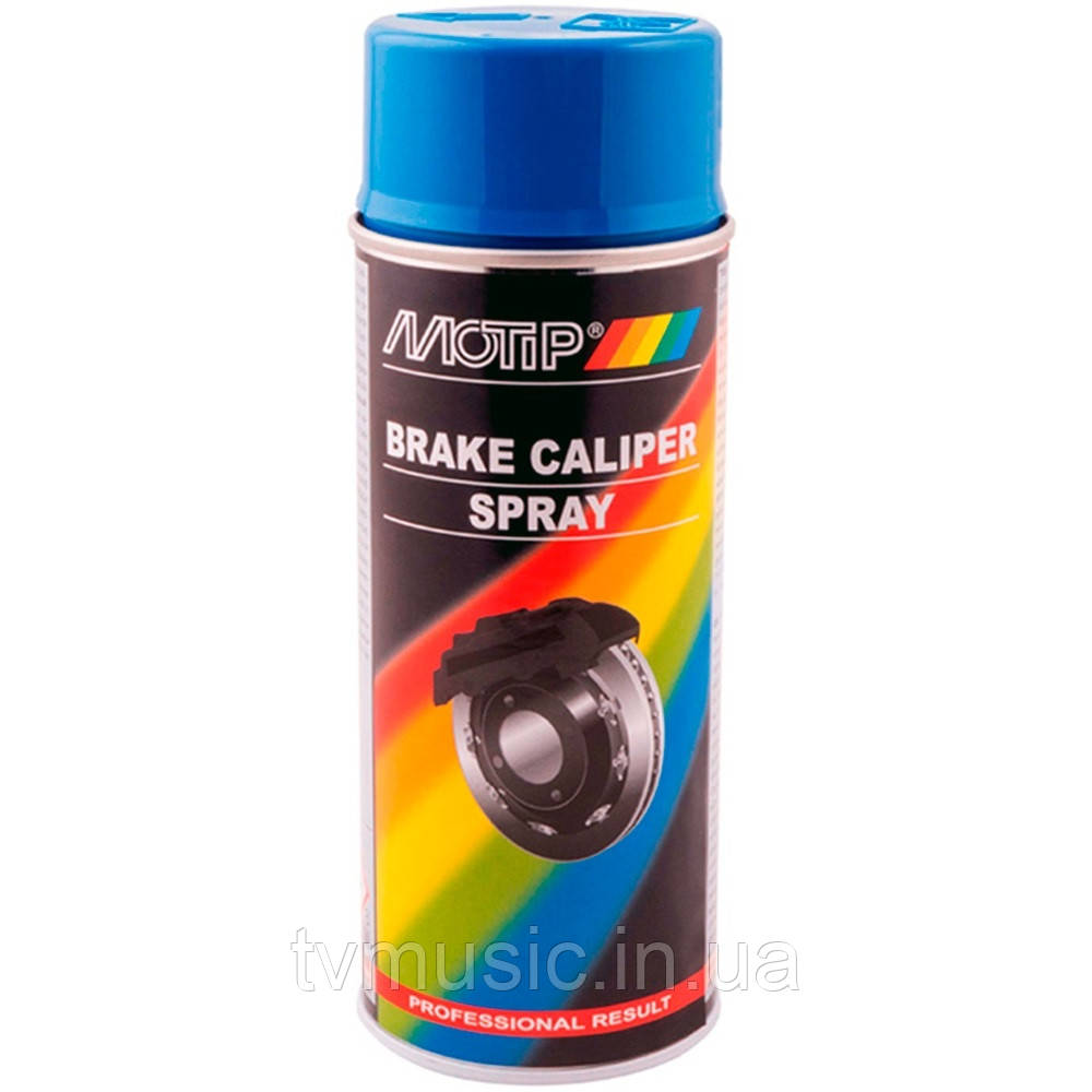 Фарба для супортів і гальмівних барабанів автомобіля Motip Brake Caliper Spray Синя 04099 400 мл