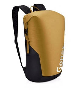 Легкий туристичний рюкзак Gonex 35L для трекінгу. Складаний рюкзак-гермомешок. Жовтий.