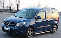 Пороги боковые (подножки-трубы с накладками) Mercedes Citan (W415) 2012+ (Ø60)