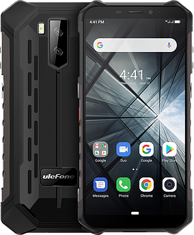 Защищенный смартфон Ulefone Armor X3, 2/32 Gb, Подводная съёмка, IP68, 5000 mAh, Android 9.0, дисплей 5.5" Черный