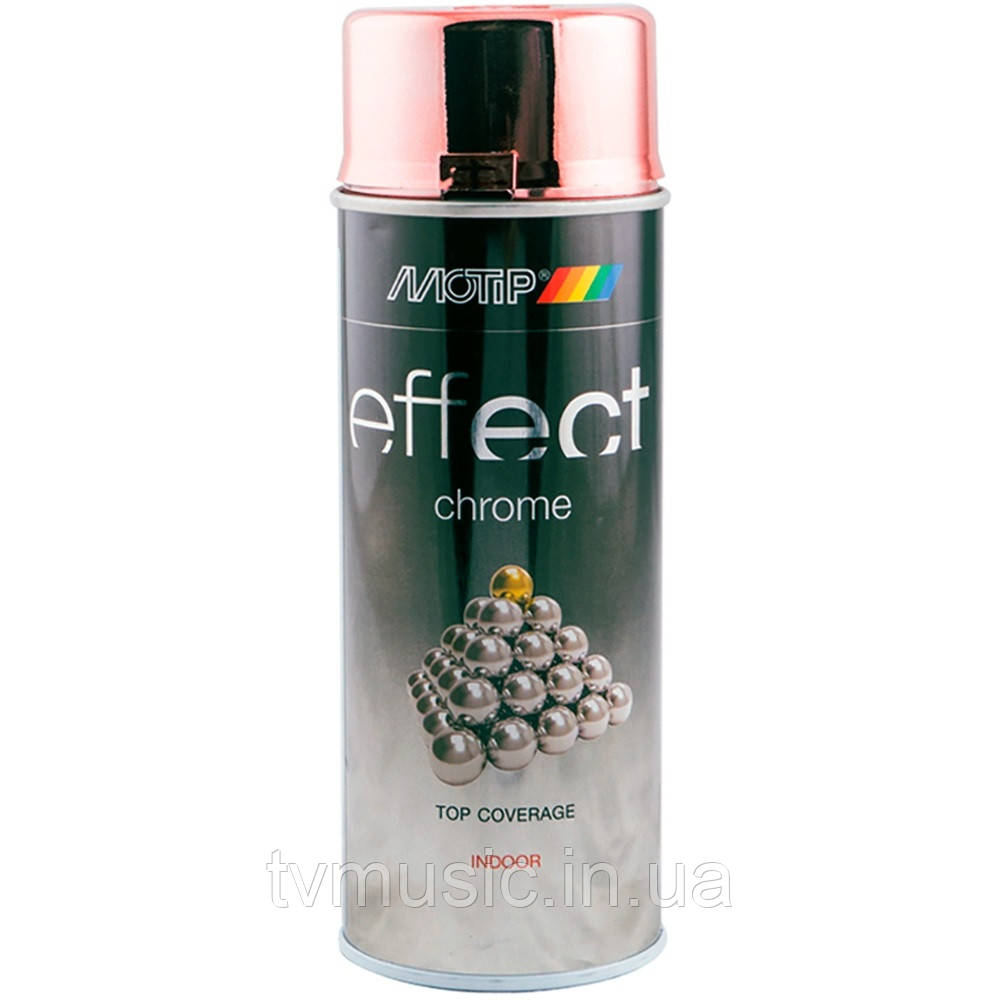 Аерозольна фарба з ефектом мідь Motip Deco Effect Chrome 302602 400 мл, фото 1