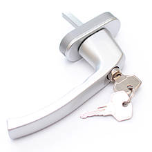 Ручка Віконна З Замком Ключем Блокатор Стулки Вікна ПВХ Замок На Вікно З Кнопкою Дитячий Замок Колір Срібло