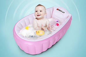 Дитяча ванна-басейн Надувна для купання INTIME BABY YT-226A / Рожевий