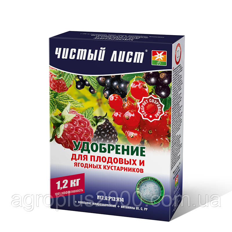 Удобрение комплексное кристаллическое Чистый лист для Плодовых и ...