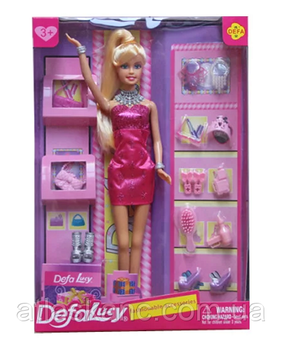 Лялька Defa Модниця 12 аксесуарів 29 см 8233, фото 1