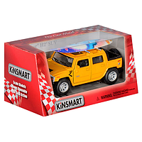 Машинка Kinsmart Hummer H2 SUТ 2005, с доской для серфинга KT5097WS