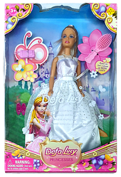 Лялька Defa принцеса із сумкою та гребінцем 28 см 8063