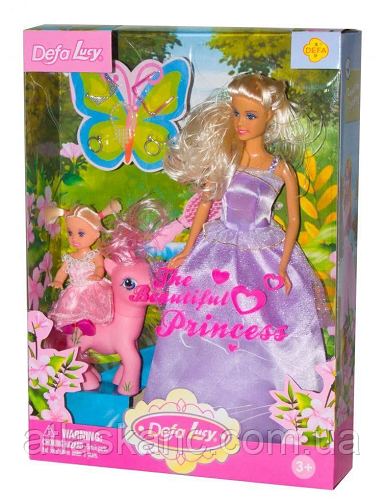 Лялька Defa з маленькою лялькою та поні 28 см 8077, фото 1