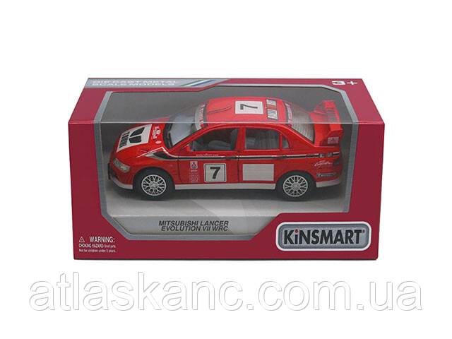 Машинка модель Kinsmart, Mitsubishi Lanser, спорт, червона KT5048W