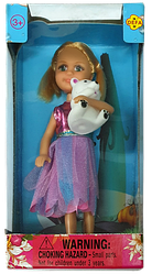 Лялька Defa маленька з ведмедиком 13 см 8280