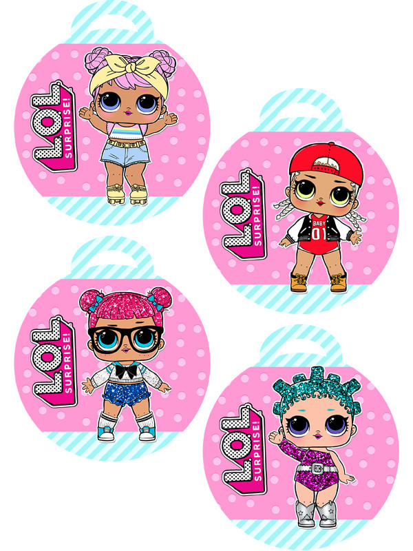 Медальки/медалі "Ляльки ЛОЛ" картонні тематичні (10шт.) малотиражні-