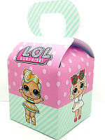 Коробочка "Куклы ЛОЛ" для подарков и угощений 10х10х10 малотиражные -