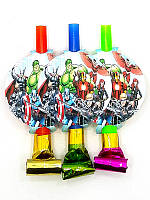 Язички - гудки "Супергерої Марвел" (6 шт/уп) карнавальні малотиражні