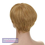 Перука стрижка з термоволосся 180℃ Sandy AT асиметрія пшеничний колір зі світло-русявим, фото 5