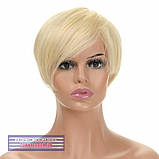 Перука стрижка з термоволосся 180℃ Sandy AT колір блондин з теплим відтінком, фото 2
