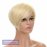 Перука стрижка з термоволосся 180℃ Sandy AT колір блондин з теплим відтінком, фото 6