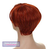 Перука стрижка з термоволосся 180℃ Sandy AT асиметрія рудого з червоним кольором, фото 5