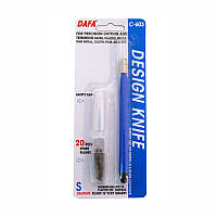 Нож макетный DAFA пластиковая ручка 20 сменных лезвий (4823064979480)