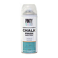 Краска-аэрозоль на водной основе PINTYPLUS Chalk-finish 400мл бирюза светлая (8429576231403)