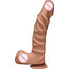 Фалоімітатор реалістичний Doc Johnson The D - Ragin D - 9 Inch With Balls - ULTRASKYN - Caramel, фото 3