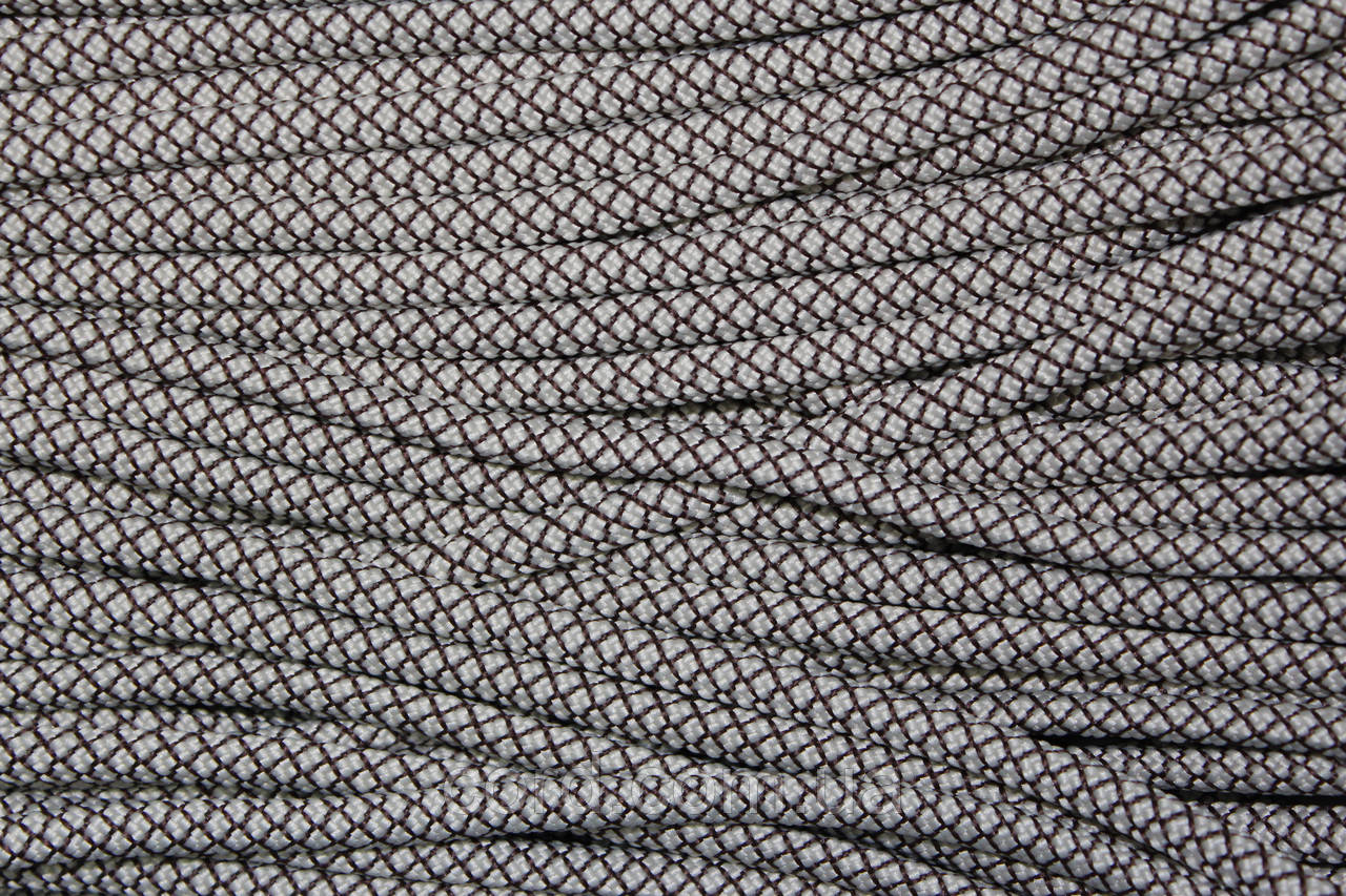 Шнур круглий з наповнювачем 6мм бежевий+шоколад моток 100м, фото 1