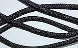 Шнур круглий з наповнювачем 6мм чорний+темно-сірий моток 100м, фото 2
