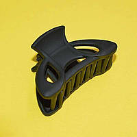 Краб для волосся 6 шт. каучук, чорний, розмір 5,5х3 см